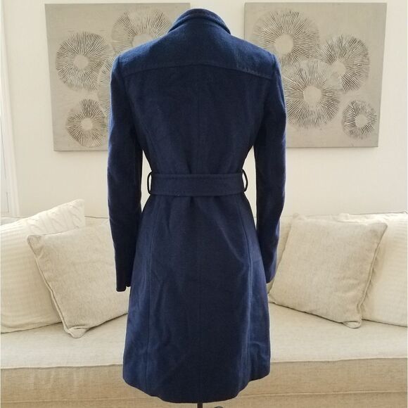 ELLEN TRACY Belted Wool Blend Stand Collar Coat - Picture 5 of 8